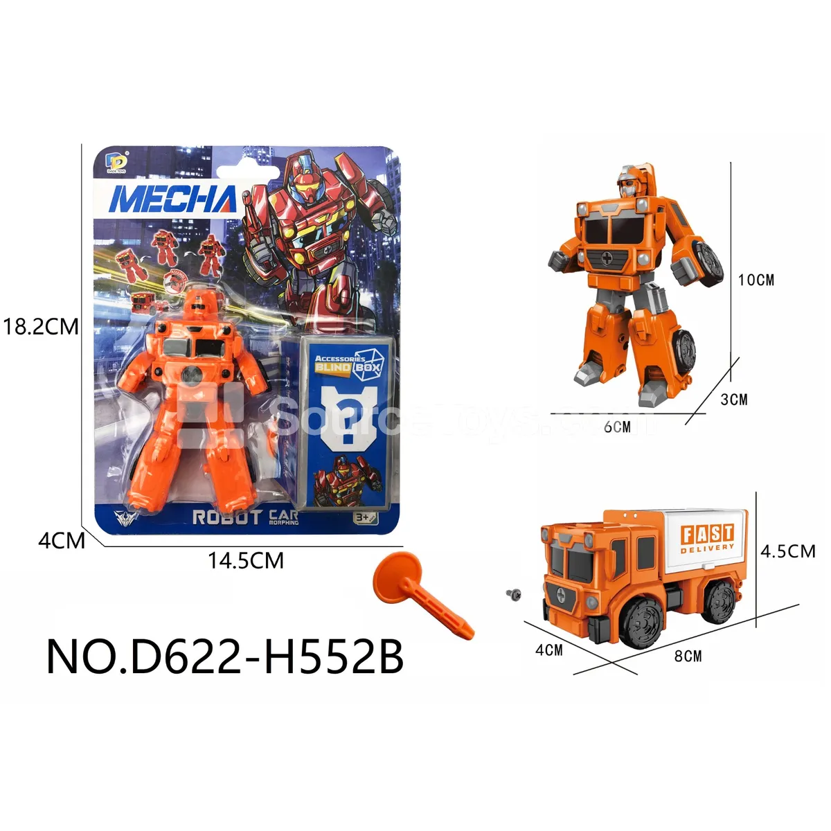 DIY Assembly Transforming Rescue Vehicle (D622-H552B)