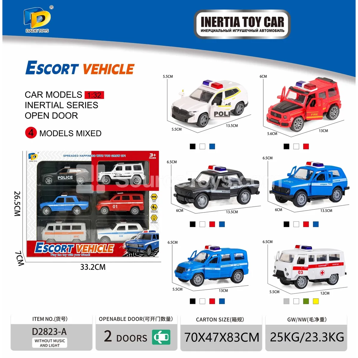 Friction-Powered Police Car (D2823-A) Friction-Powered Police Car (D2823-A)