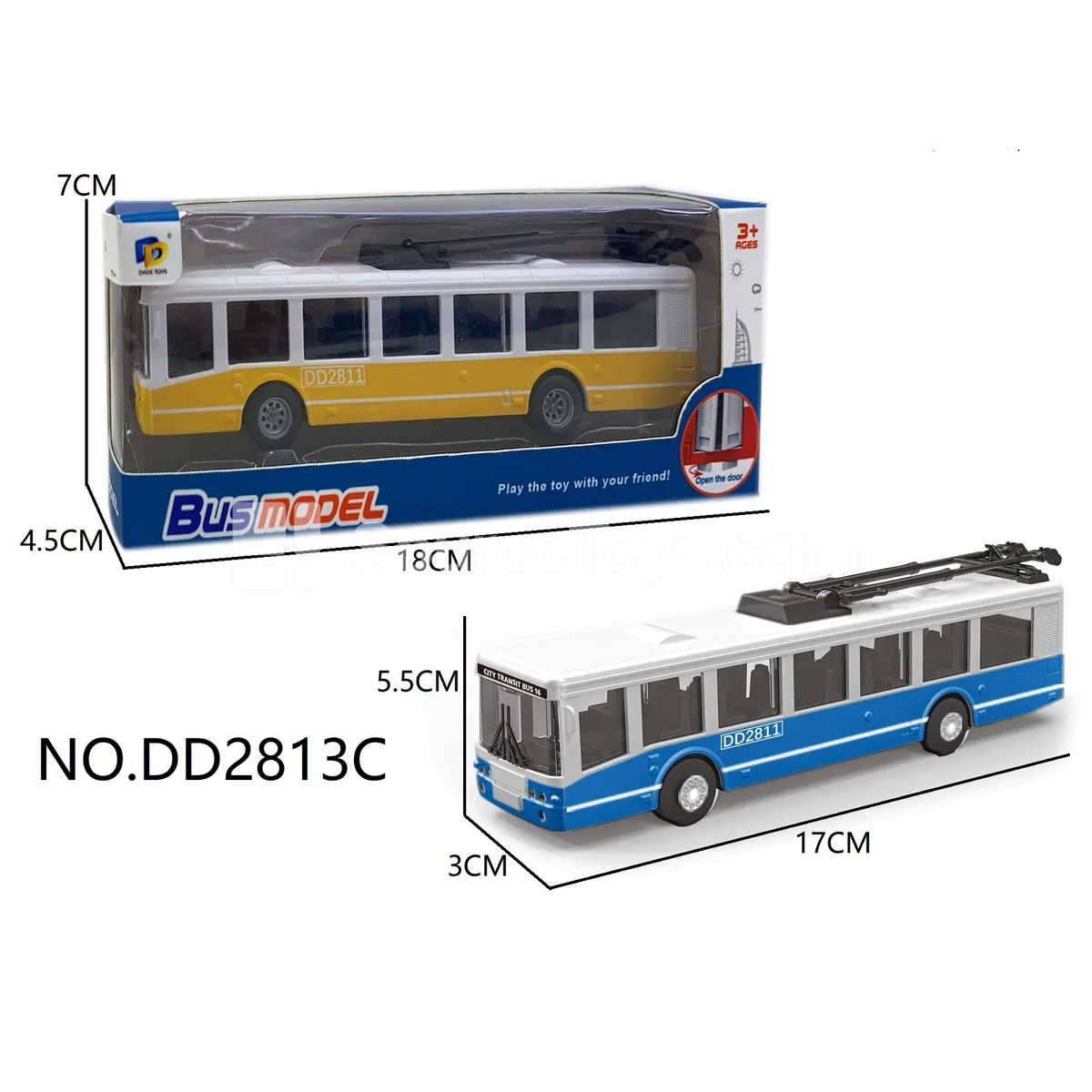 Friction-Powered Toy Bus (DD2813C) Friction-Powered Toy Bus (DD2813C)