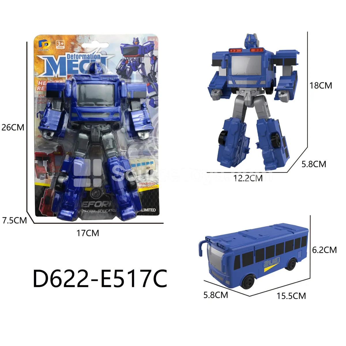 Transforming Mecha Toy, Blister Card (D622-E517C) Transforming Mecha Toy, Blister Card (D622-E517C)