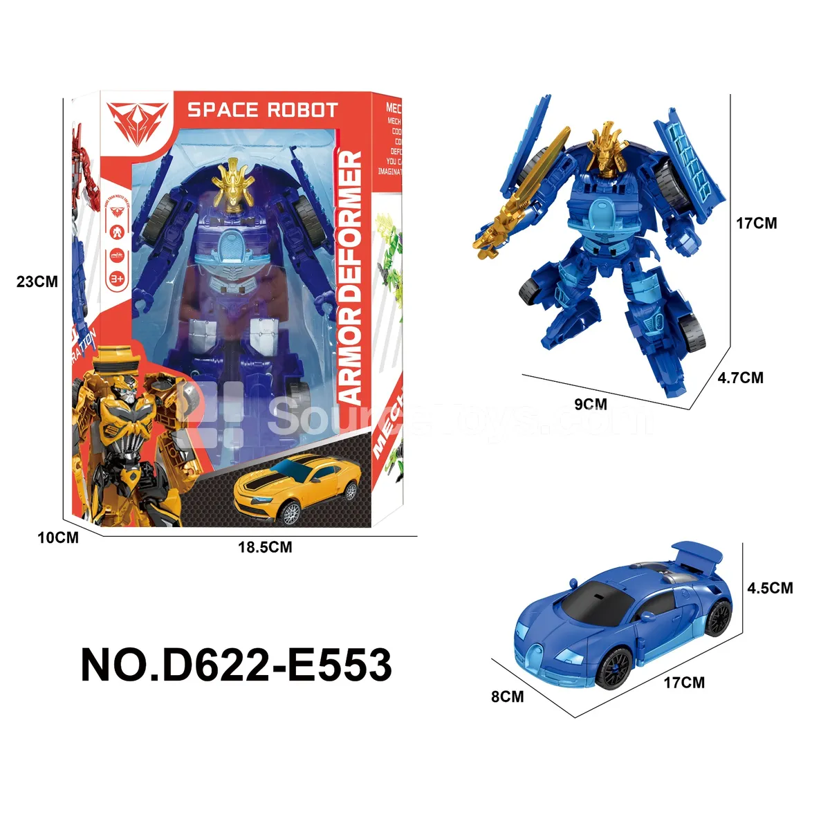 Transforming Mecha Toy, Window Box (D622-E553) Transforming Mecha Toy, Window Box (D622-E553)