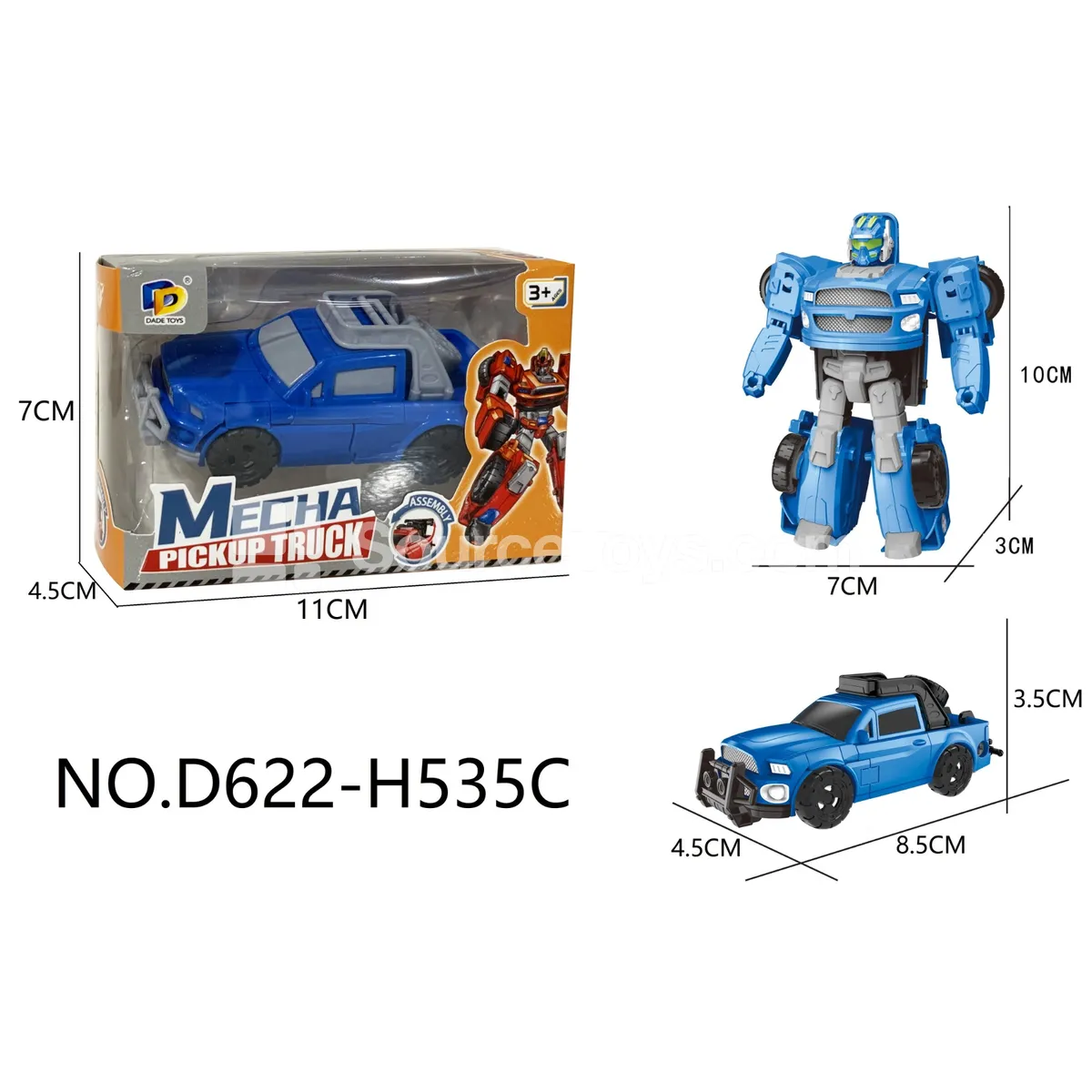 DIY Transforming Pickup Truck Model Kit (D622-H535C) DIY Transforming Pickup Truck Model Kit (D622-H535C)