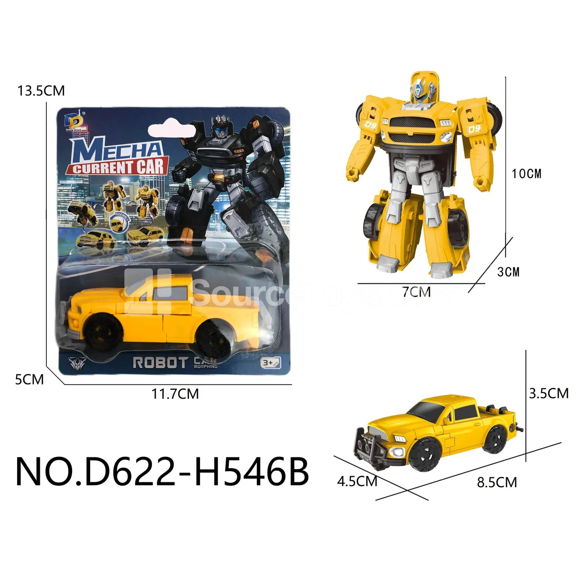 DIY Assembly Transforming Pickup Truck Model Kit (D622-H546B) DIY Assembly Transforming Pickup Truck Model Kit (D622-H546B)