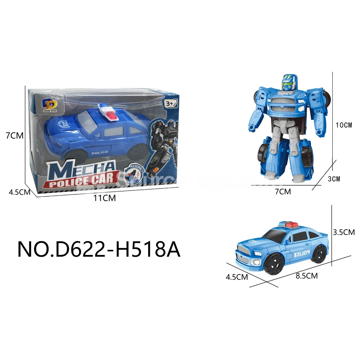 DIY Assembly Transforming Police Vehicle (D622-H518A) DIY Assembly Transforming Police Vehicle (D622-H518A)