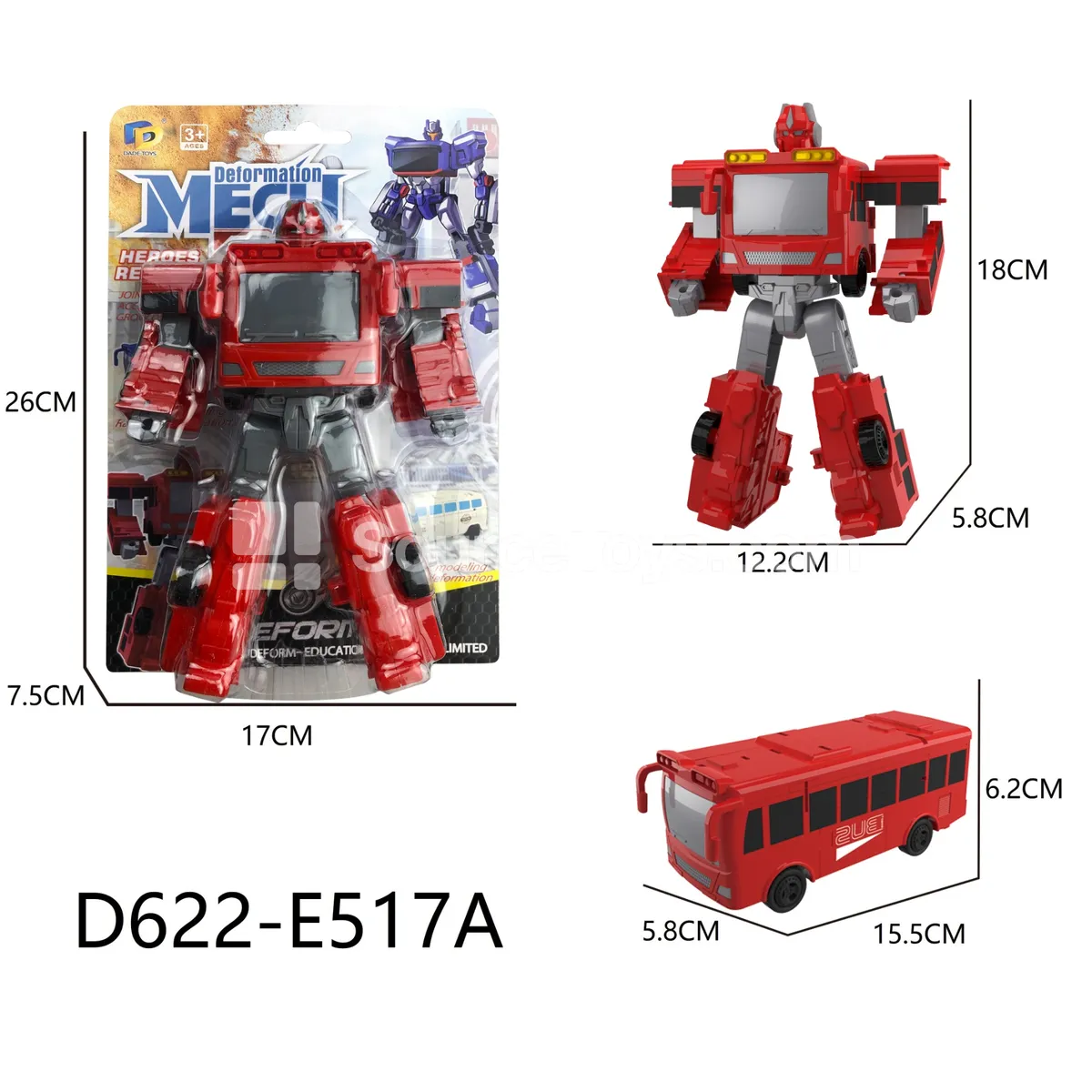 Transforming Mecha Toy, Blister Card (D622-E517A) Transforming Mecha Toy, Blister Card (D622-E517A)