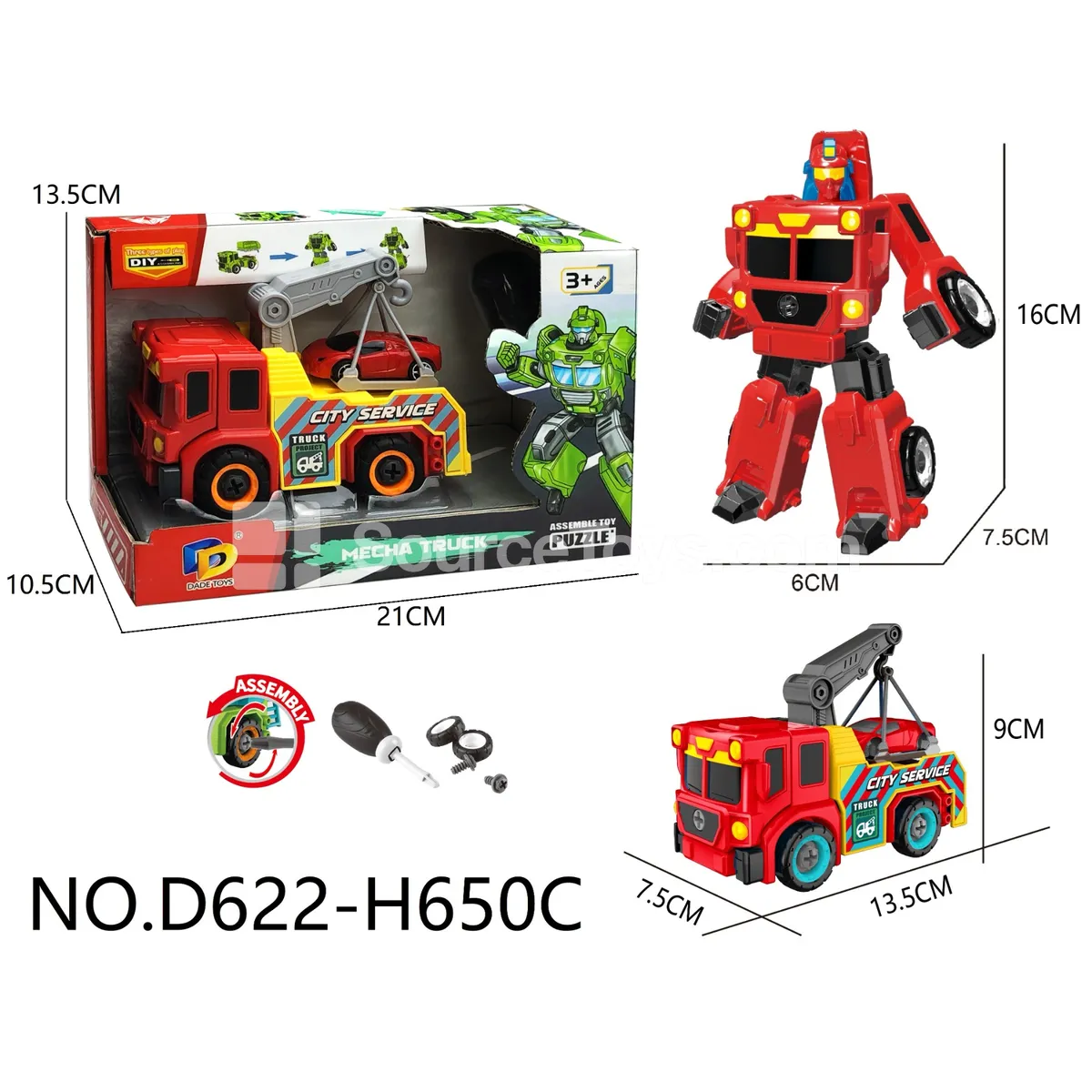 DIY Assembly Transforming City Rescue Vehicle (D622-H650C) DIY Assembly Transforming City Rescue Vehicle (D622-H650C)