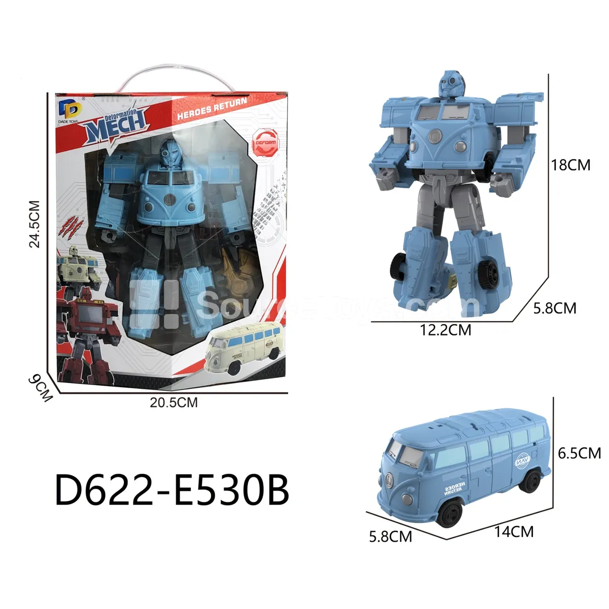 Transforming Mecha Toy, Window Box (D622-E530B) Transforming Mecha Toy, Window Box (D622-E530B)