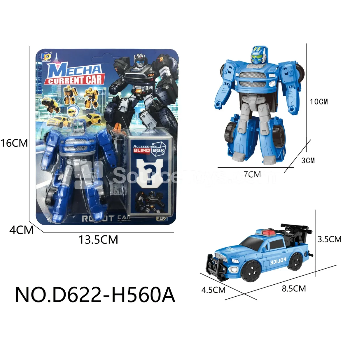 DIY Assembly Transforming Police Vehicle Model Kit (D622-H560A) DIY Assembly Transforming Police Vehicle Model Kit (D622-H560A)