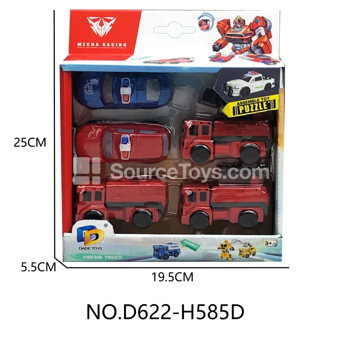 DIY Assembly Transforming Fire Truck Model Kit (D622-H585D) DIY Assembly Transforming Fire Truck Model Kit (D622-H585D)