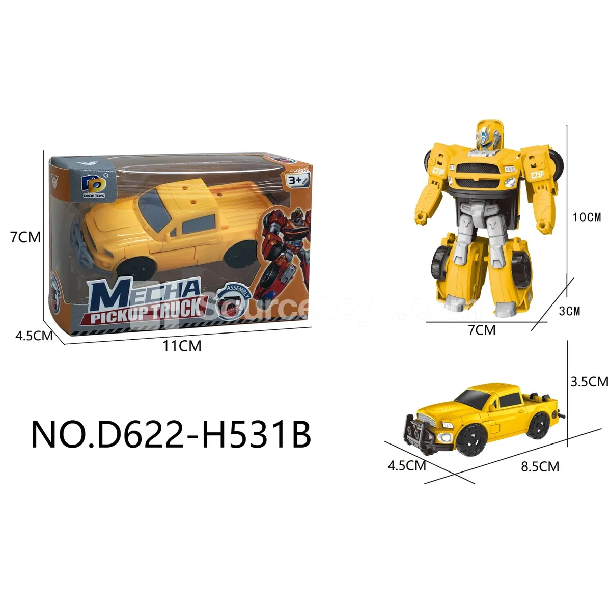 DIY Assembly Transforming Pickup Truck Model Kit (D622-H531B) DIY Assembly Transforming Pickup Truck Model Kit (D622-H531B)