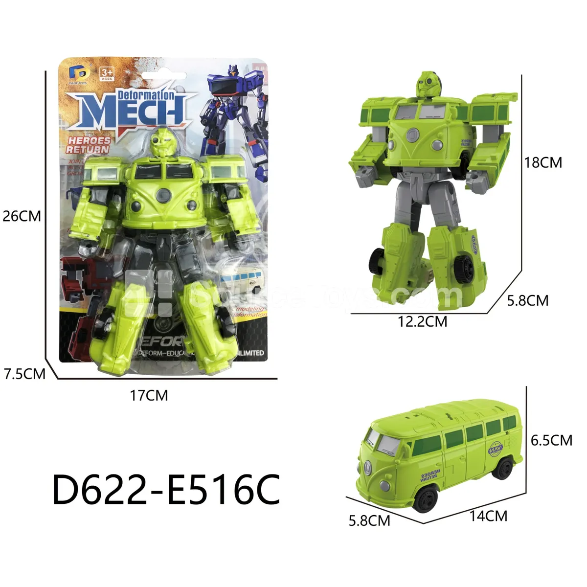 Transforming Mecha Toy, Blister Card (D622-E516C)