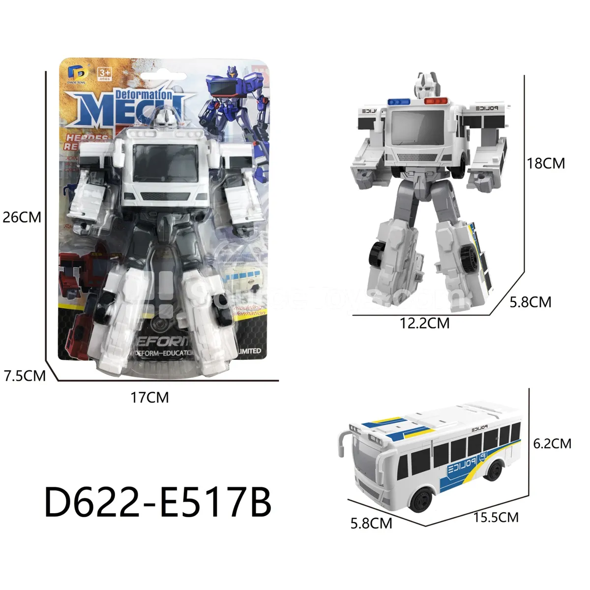 Transforming Mecha Toy, Blister Card (D622-E517B)
