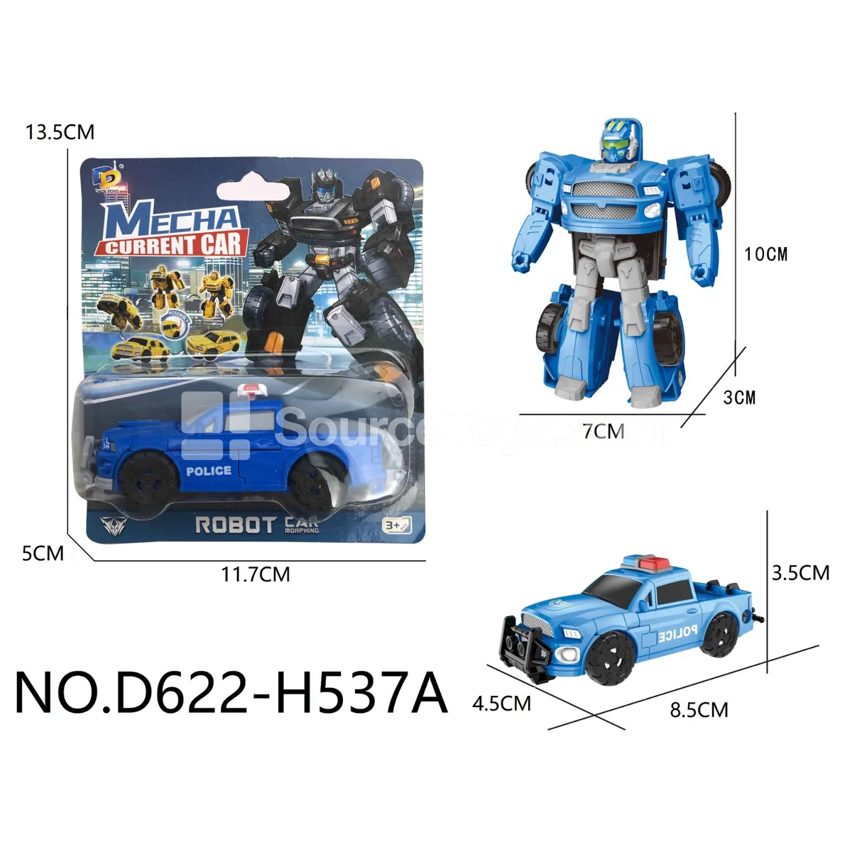 DIY Assembly Transforming Police Vehicle Model Kit (D622-H537A) DIY Assembly Transforming Police Vehicle Model Kit (D622-H537A)