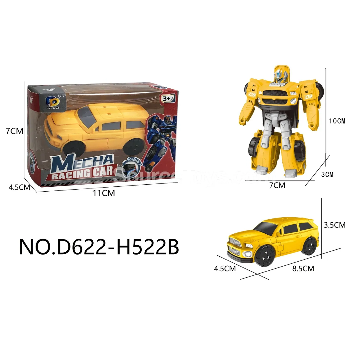 DIY Assembly Transforming Car Model Kit (D622-H522B) DIY Assembly Transforming Car Model Kit (D622-H522B)