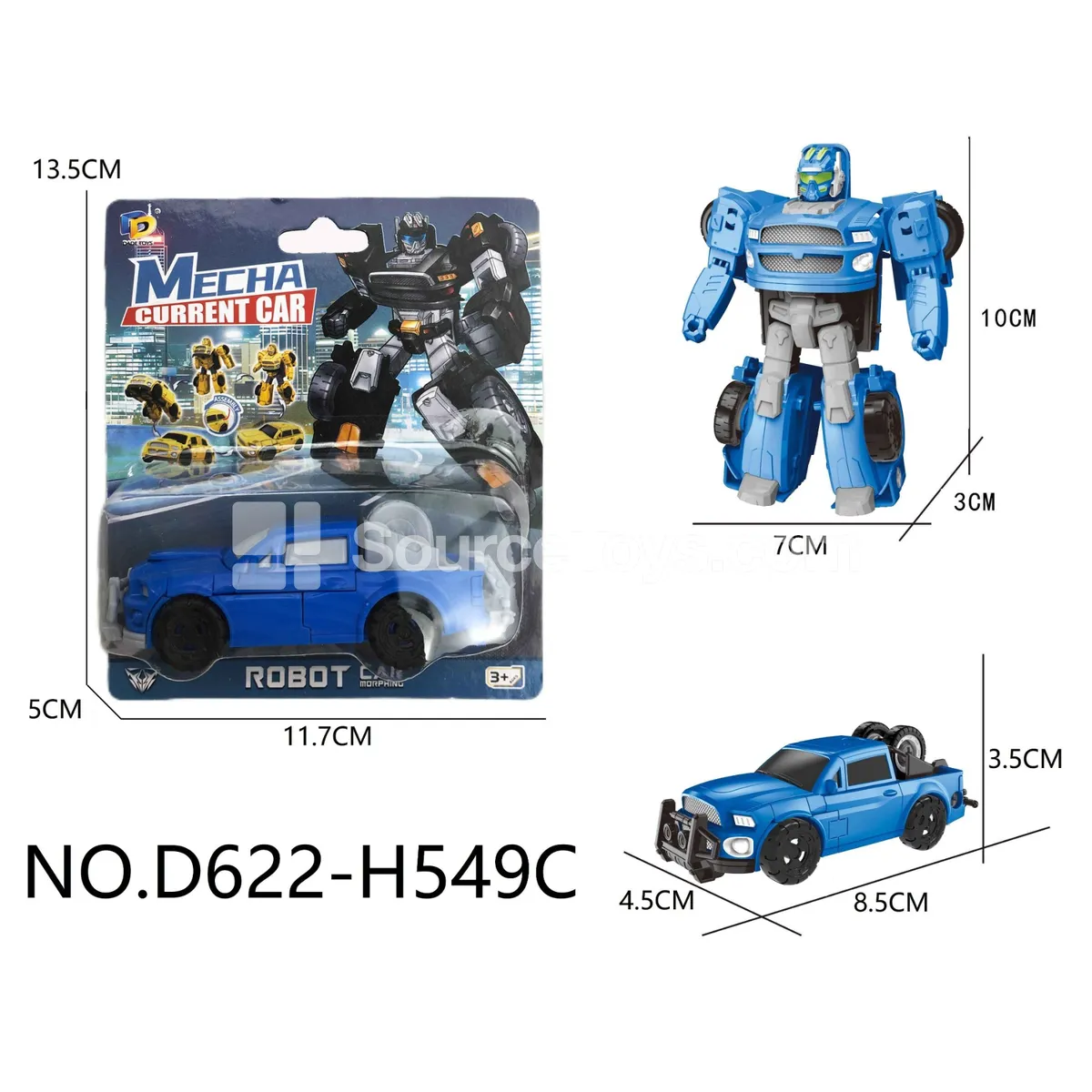 DIY Assembly Transforming Pickup Truck Model Kit (D622-H549C) DIY Assembly Transforming Pickup Truck Model Kit (D622-H549C)