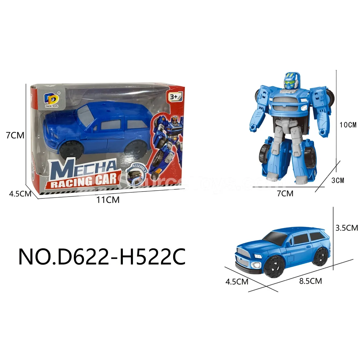 DIY Assembly Transforming Toy Car (D622-H522C) DIY Assembly Transforming Toy Car (D622-H522C)
