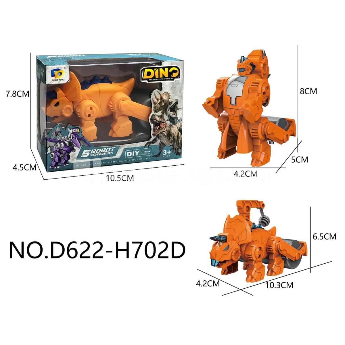 DIY Assembly Transforming Dinosaur Model Kit (D622-H702D) DIY Assembly Transforming Dinosaur Model Kit (D622-H702D)