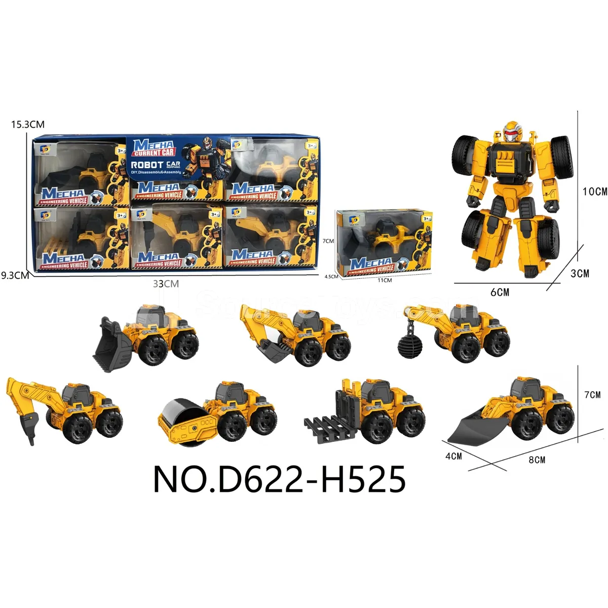 DIY Transforming Vehicle Model Kit (D622-H525)