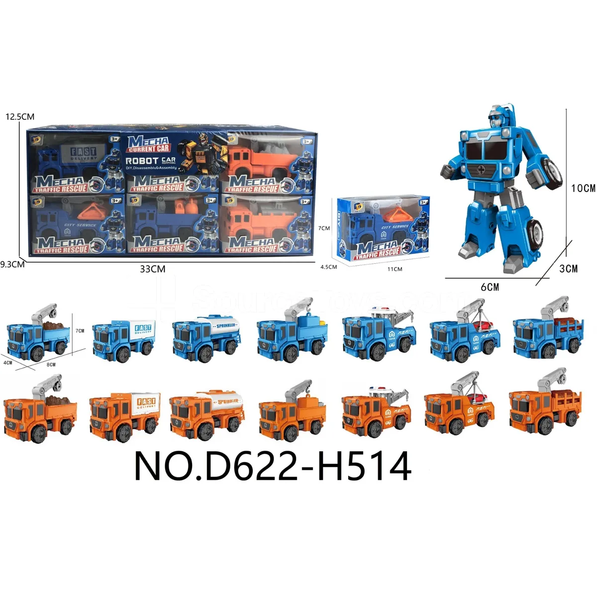 DIY Transforming Vehicle Model Kit (D622-H514)
