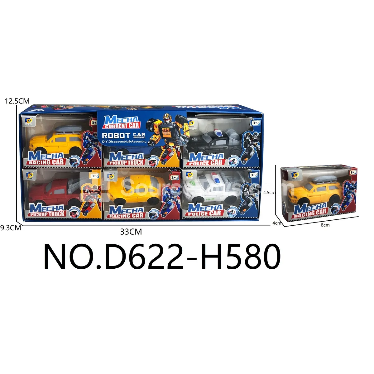 DIY Assembly Transforming Vehicle Model Kit (D622-H580)