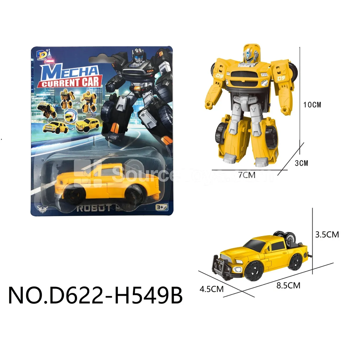 DIY Assembly Transforming Pickup Truck Model Kit (D622-H549B)