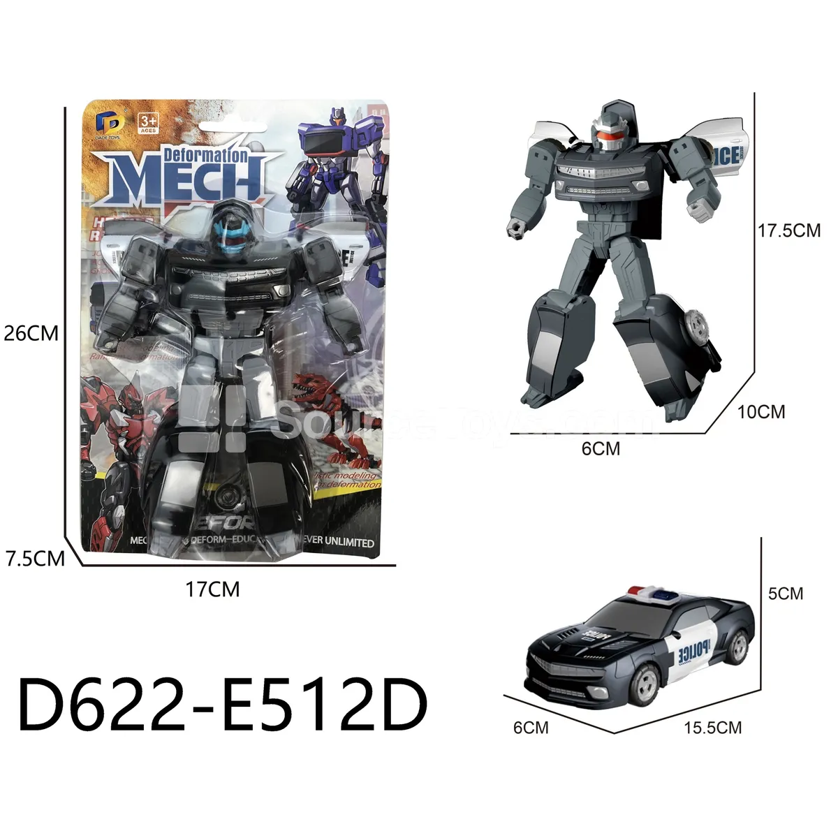 Transforming Mecha Toy, Blister Card (D622-E512D)