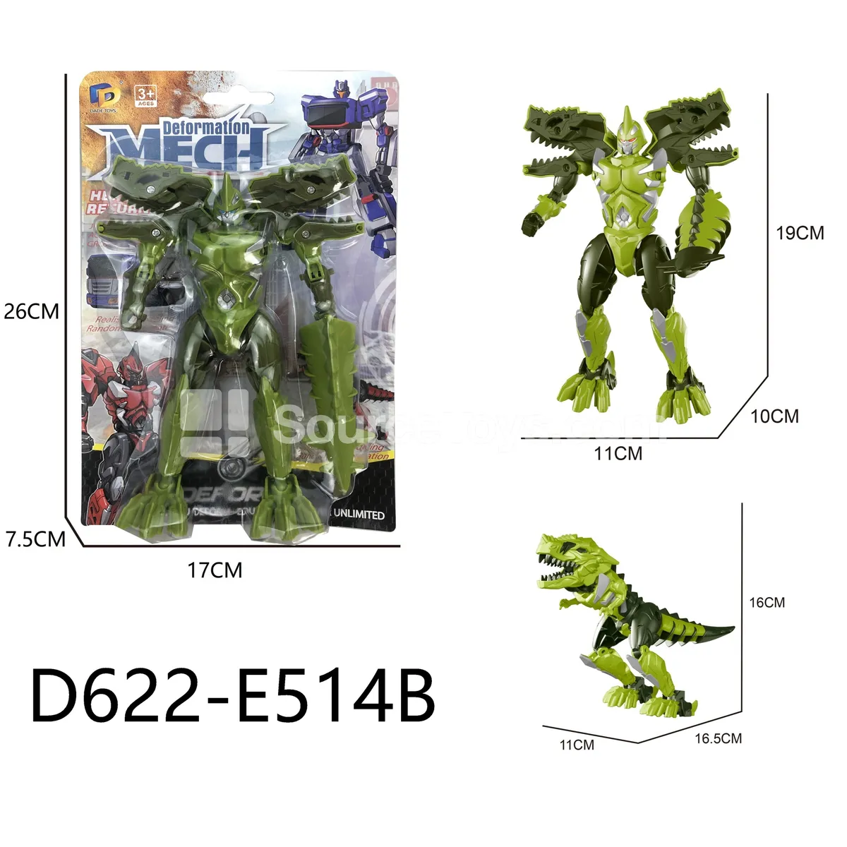 Transforming Mecha Toy, Blister Card (D622-E514B)