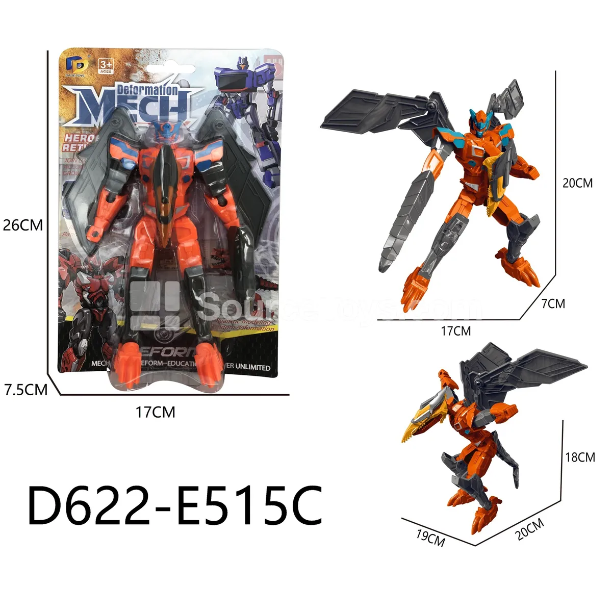 Transforming Mecha Toy, Blister Card Packaging (D622-E515C)