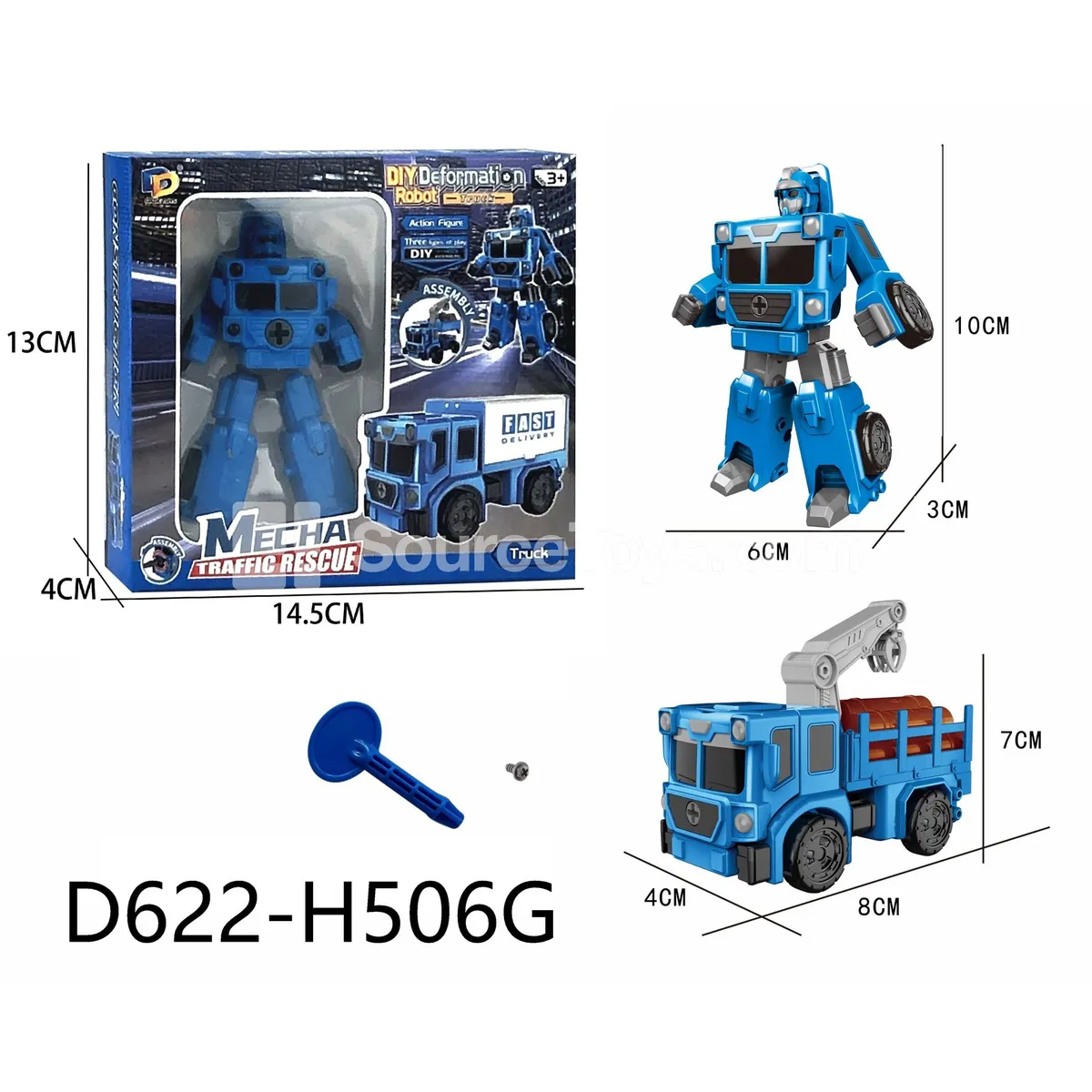 DIY Assembly Transforming Rescue Vehicle (D622-H506G)