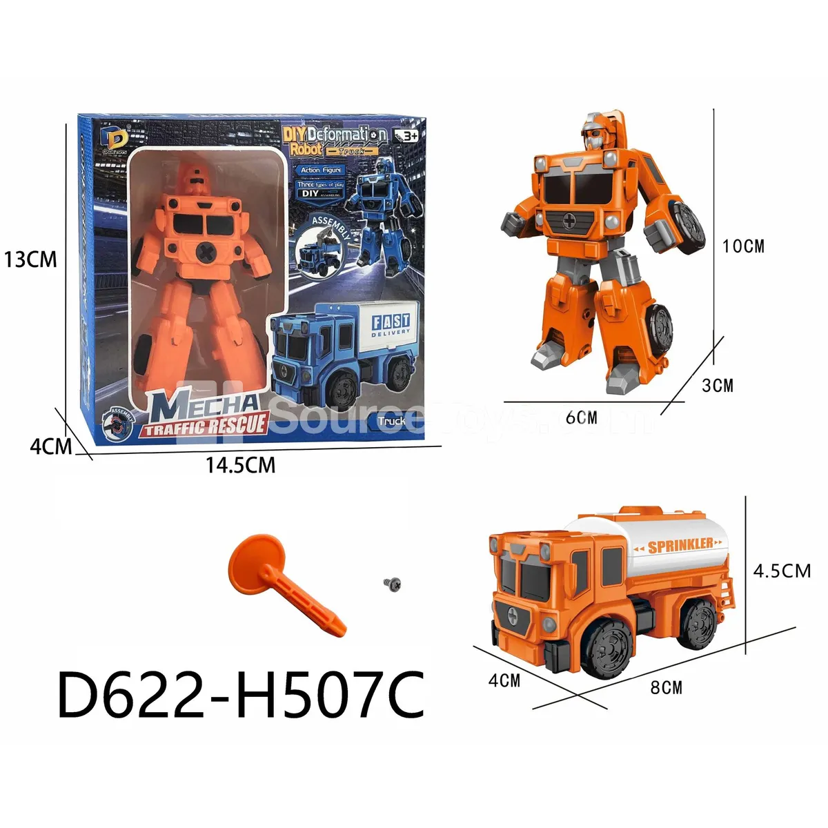 DIY Assembly Transforming Rescue Vehicle (D622-H507C)