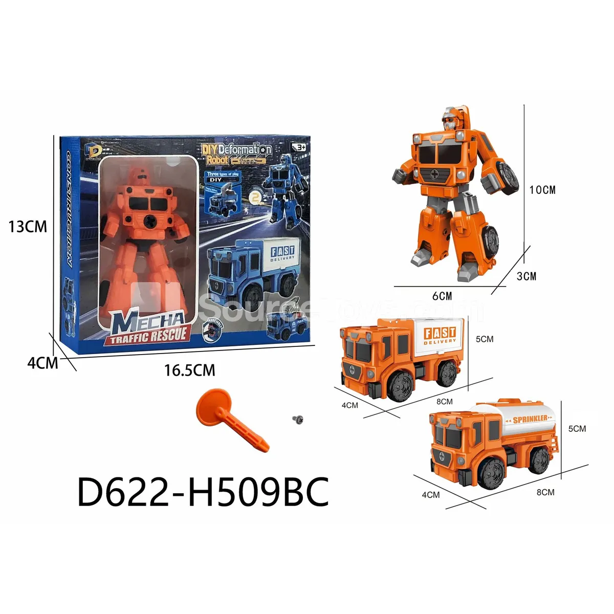 DIY Assembly Transforming Rescue Vehicle (D622-H509BC)