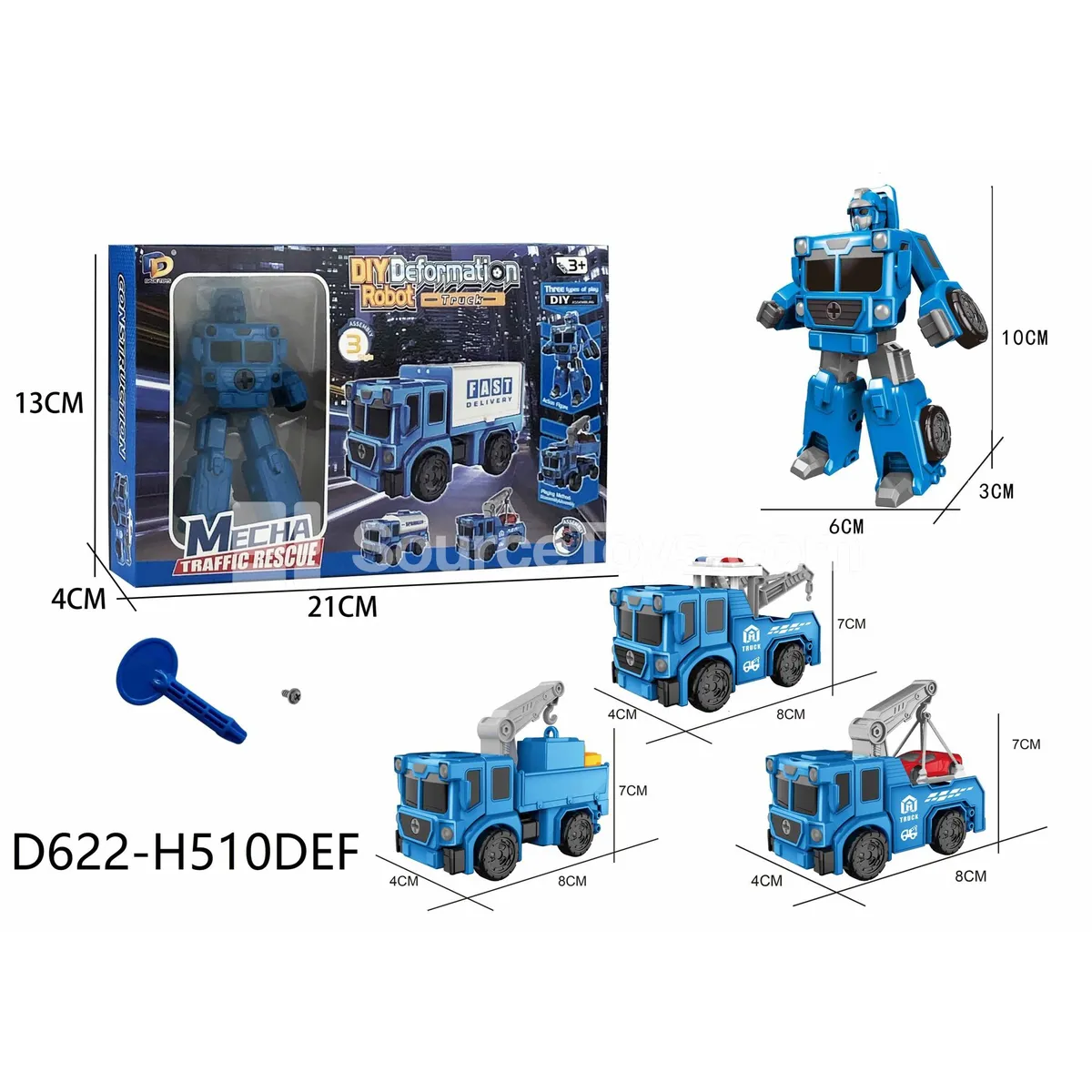 DIY Transforming Rescue Vehicle Model Kit