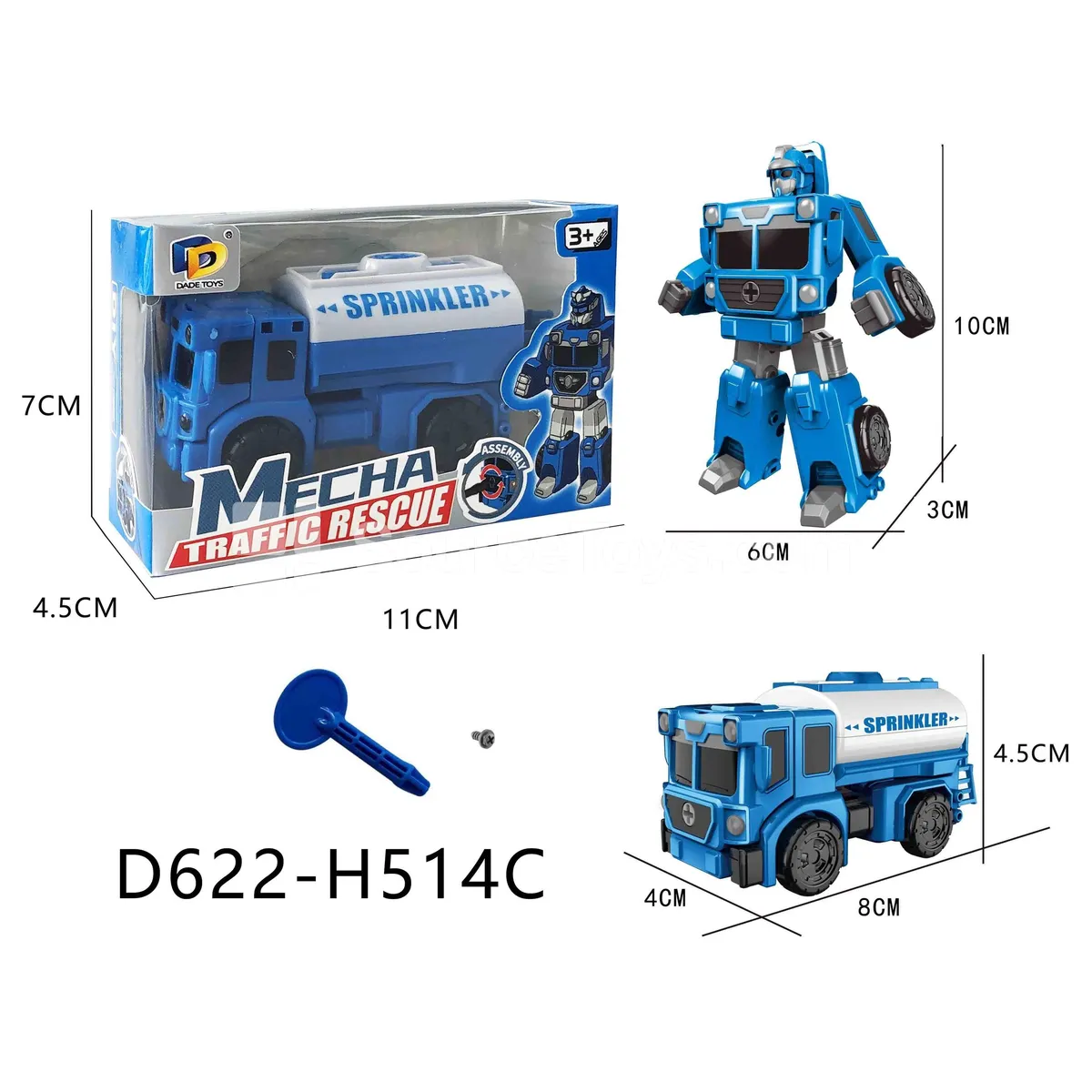 DIY Assembly Transforming Rescue Vehicle (D622-H514C)