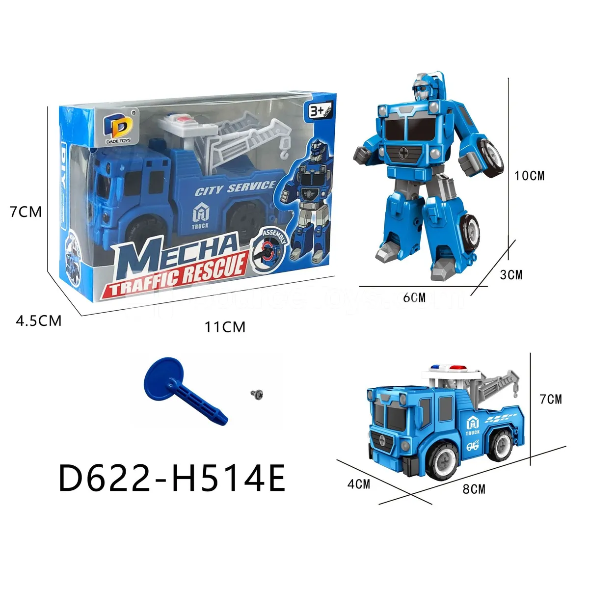 DIY Assembly Transforming Rescue Vehicle (D622-H514E)