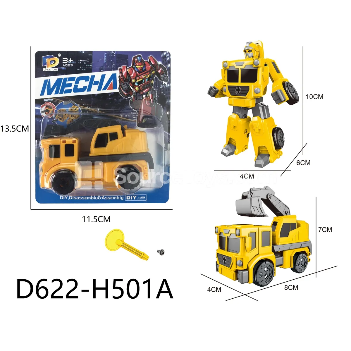 DIY Assembly Transforming Construction Vehicle (D622-H501A)