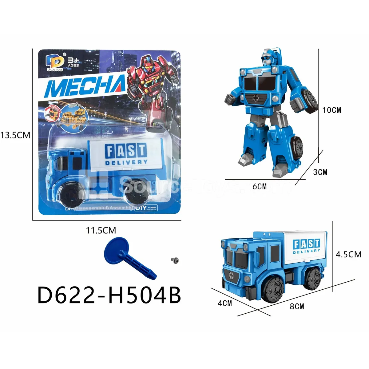 DIY Assembly Transforming Rescue Vehicle (D622-H504B)