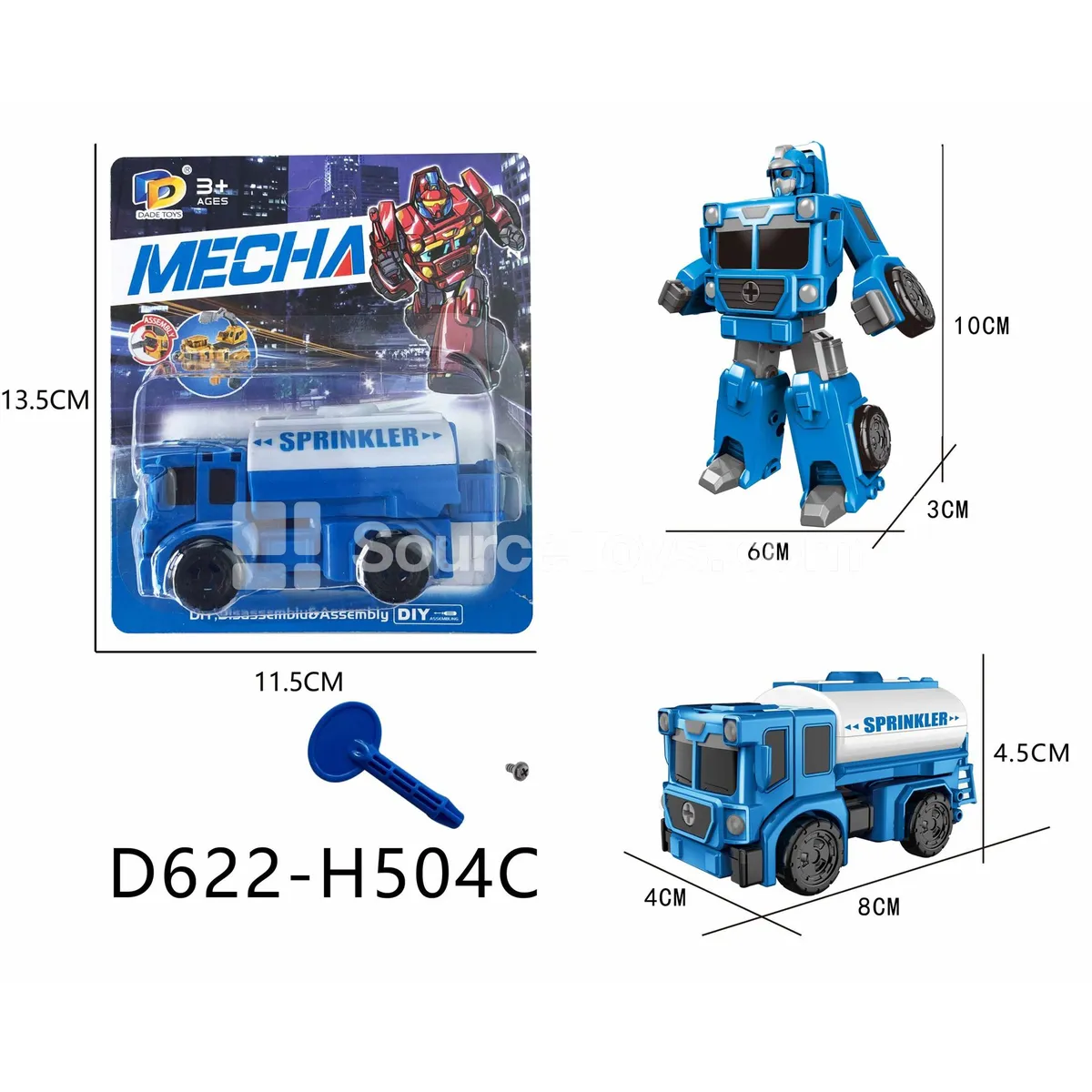 DIY Assembly Transforming Rescue Vehicle (D622-H504C)