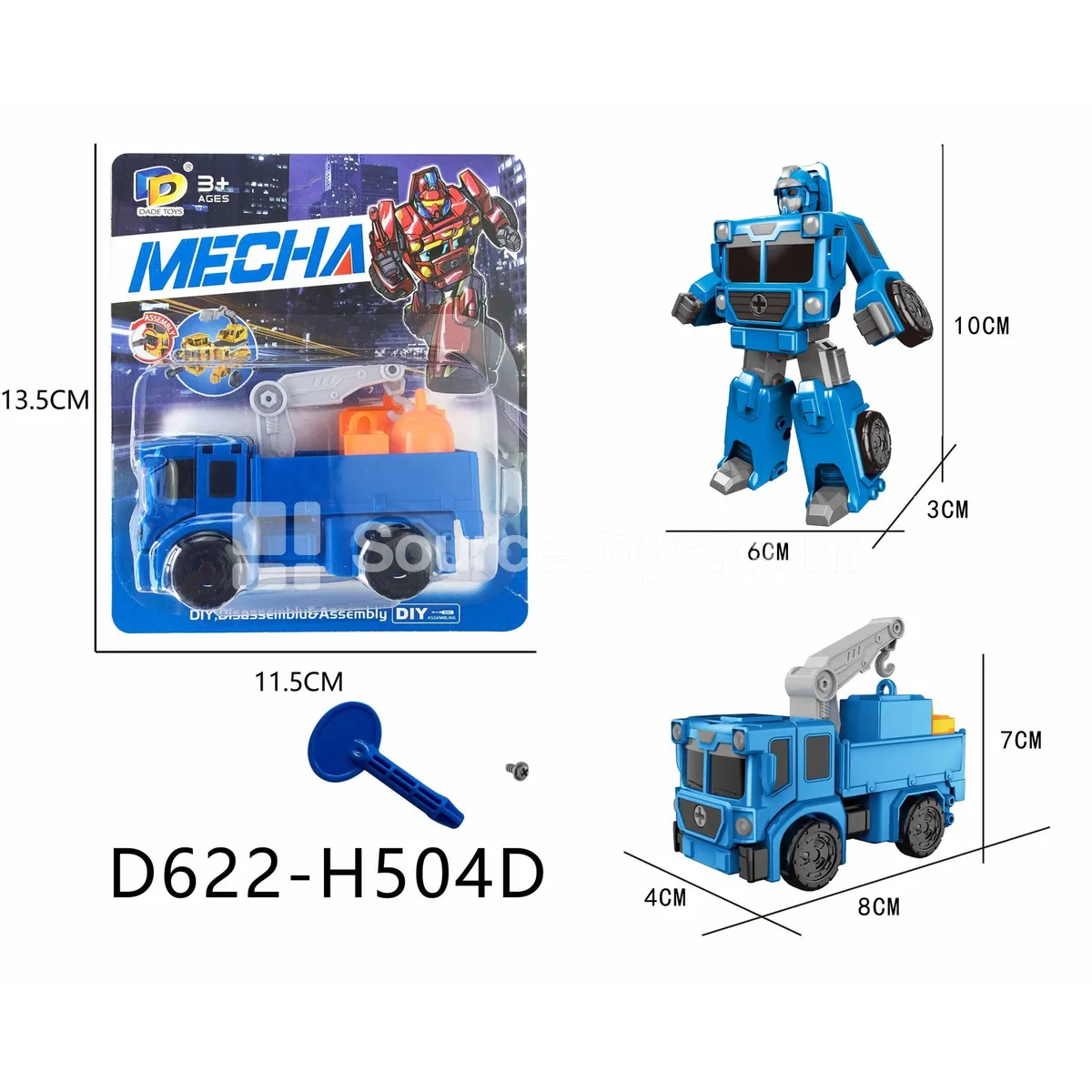 DIY Assembly Transforming Rescue Vehicle (D622-H504D)