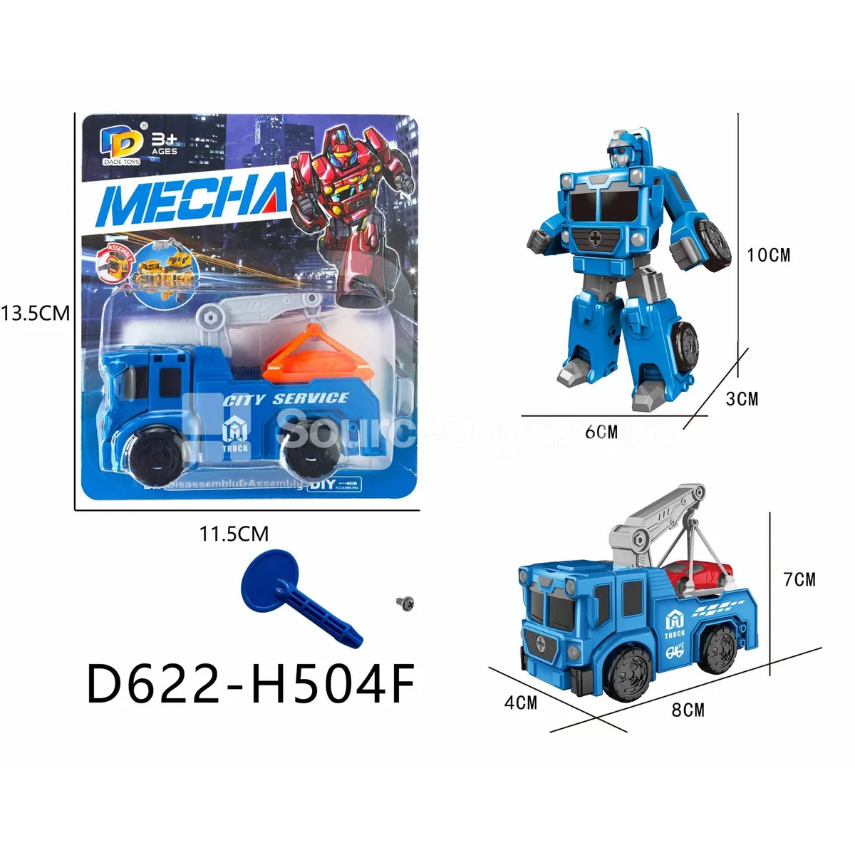 DIY Assembly Transforming Rescue Vehicle (D622-H504F)