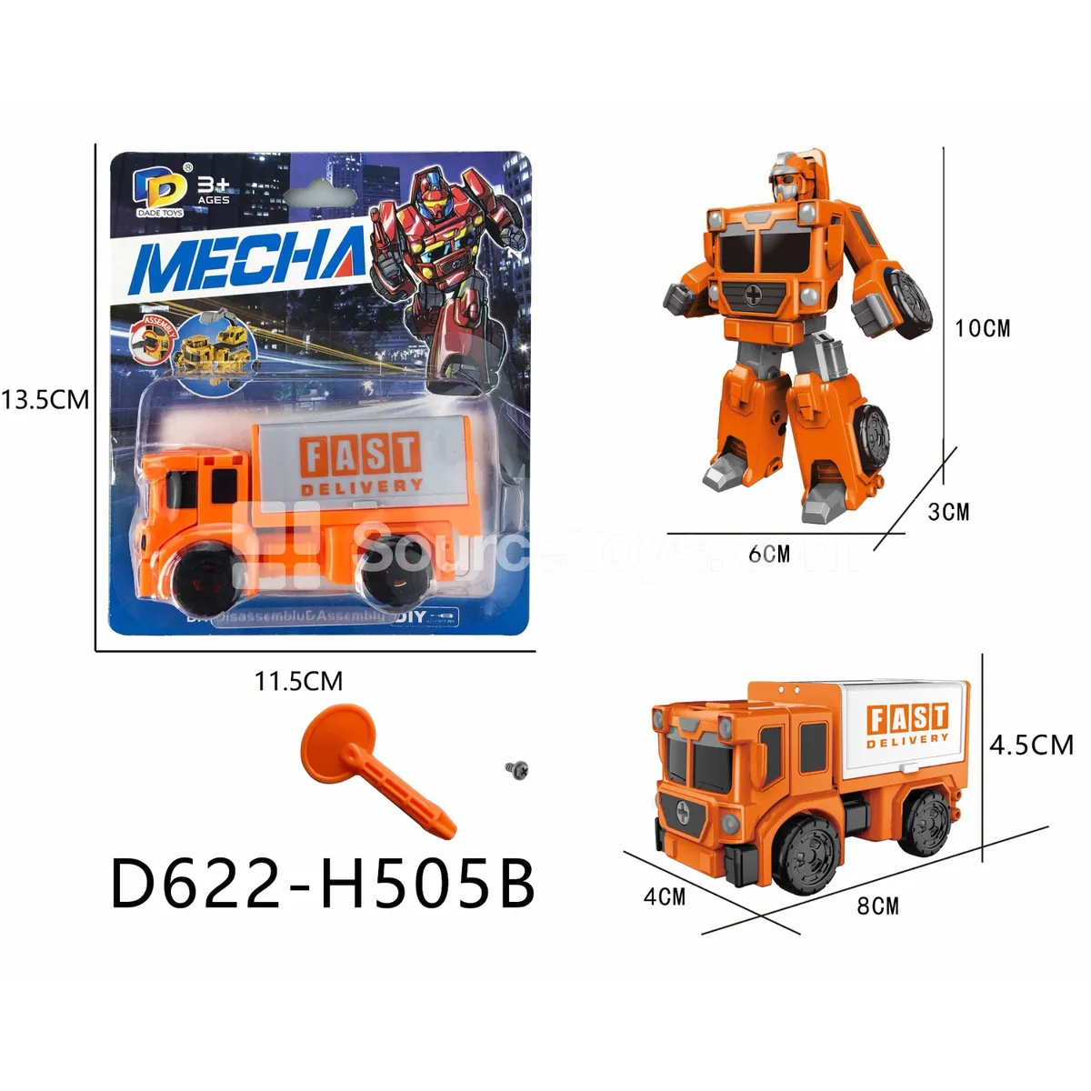 DIY Assembly Transforming Rescue Vehicle (D622-H505B)