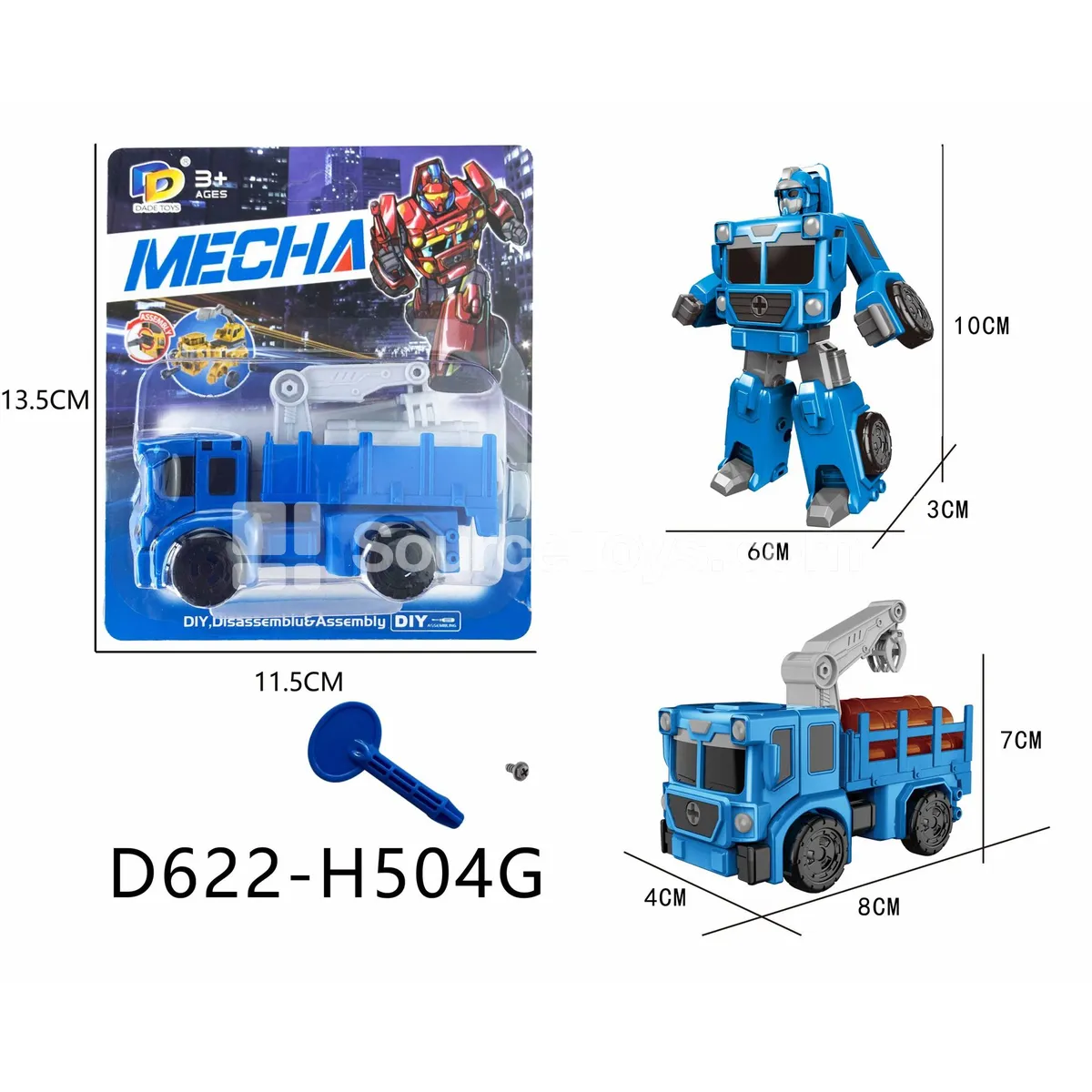 DIY Assembly Transforming Rescue Vehicle (D622-H504G)