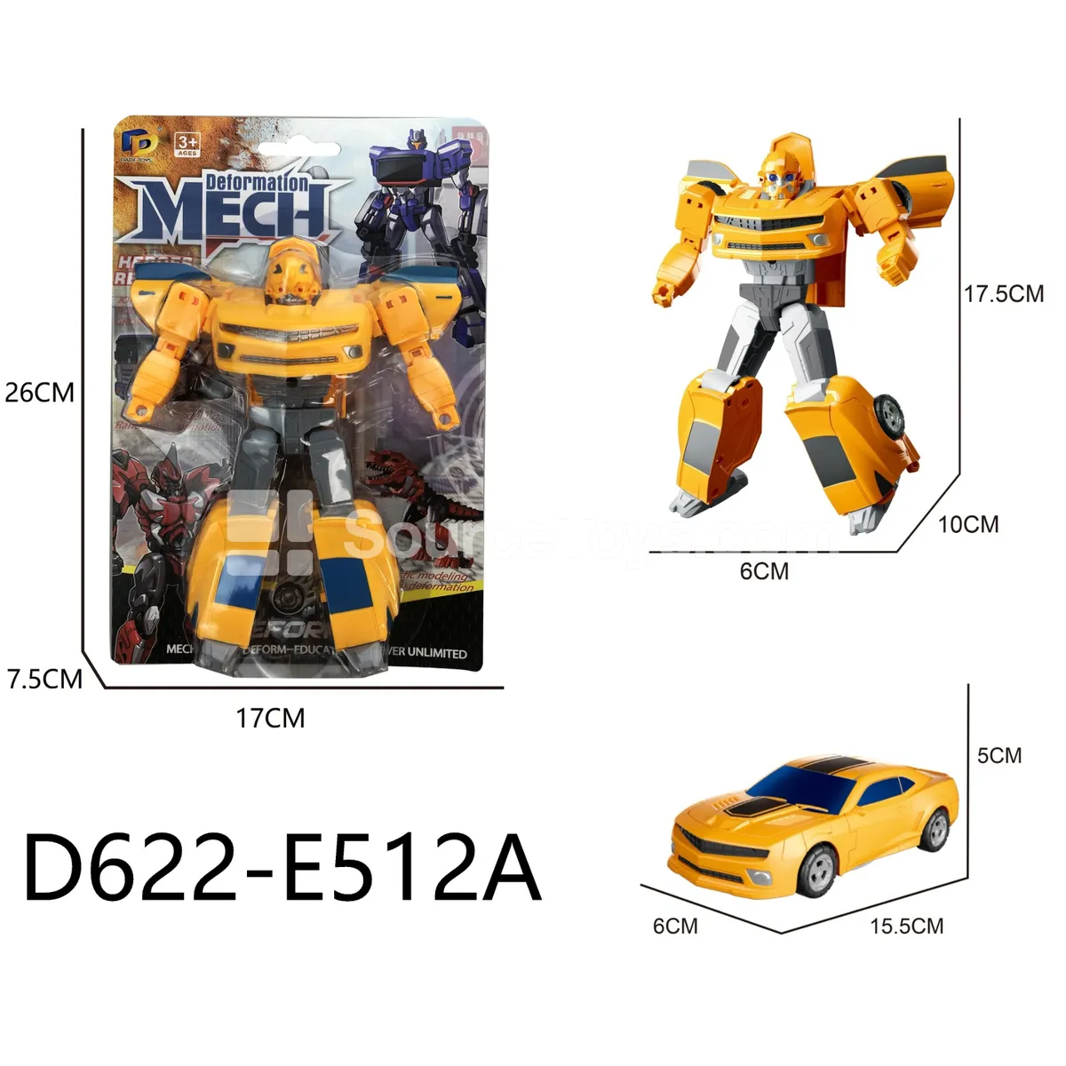 Transforming Mecha Toy, Blister Card Packaging (D622-E512A)