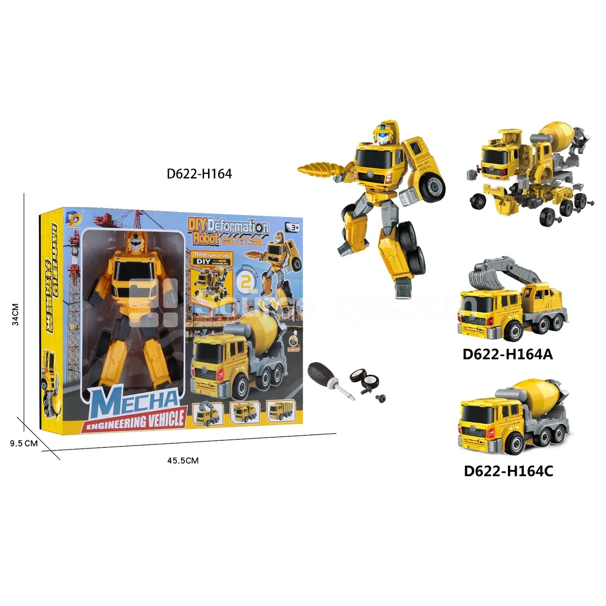 DIY Assembly Transforming Construction Vehicle (D622-H164AC)