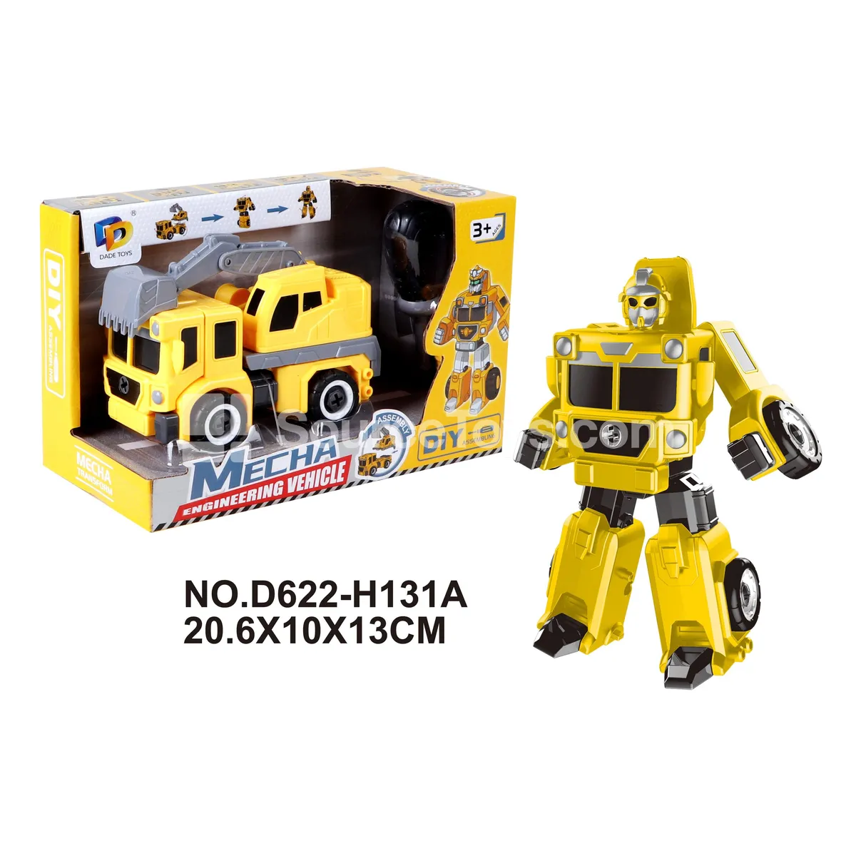 DIY Assembly Transforming Construction Vehicle Model Kit (D622-H131A) DIY Assembly Transforming Construction Vehicle Model Kit (D622-H131A)