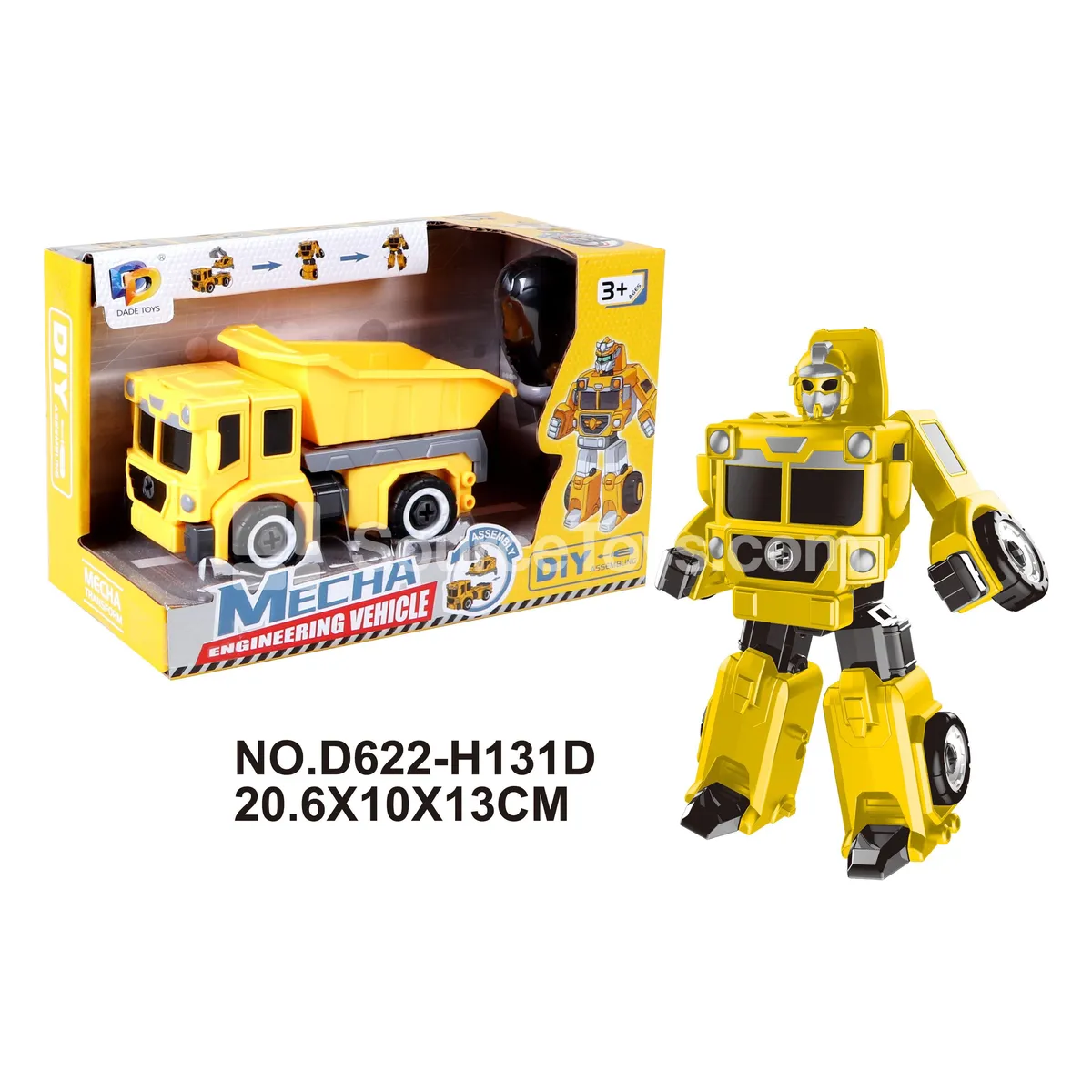 DIY Assembly Transforming Construction Vehicle Model Kit (D622-H131D)
