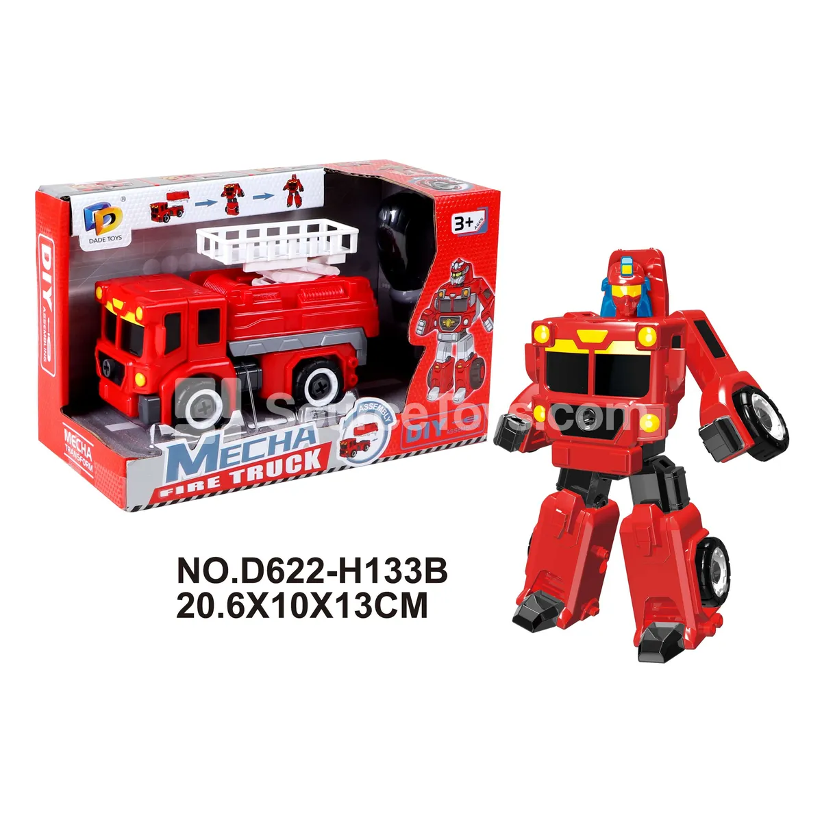 DIY Assembly Transforming Fire Truck Model Kit (D622-H133B)