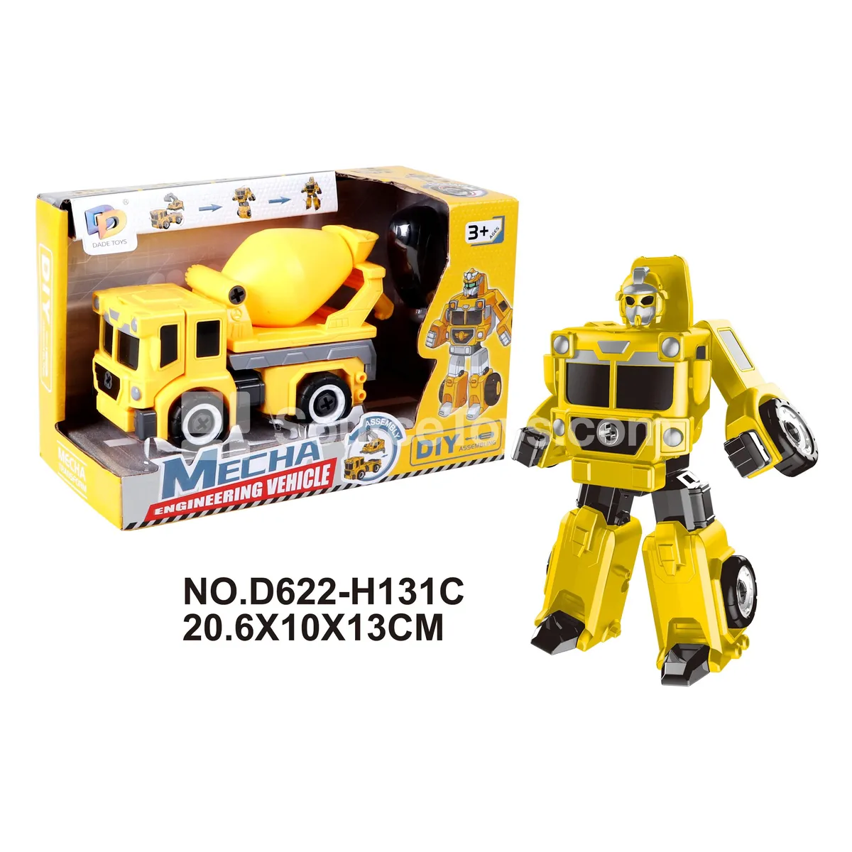 DIY Assembly Transforming Construction Vehicle Model Kit (D622-H131C)