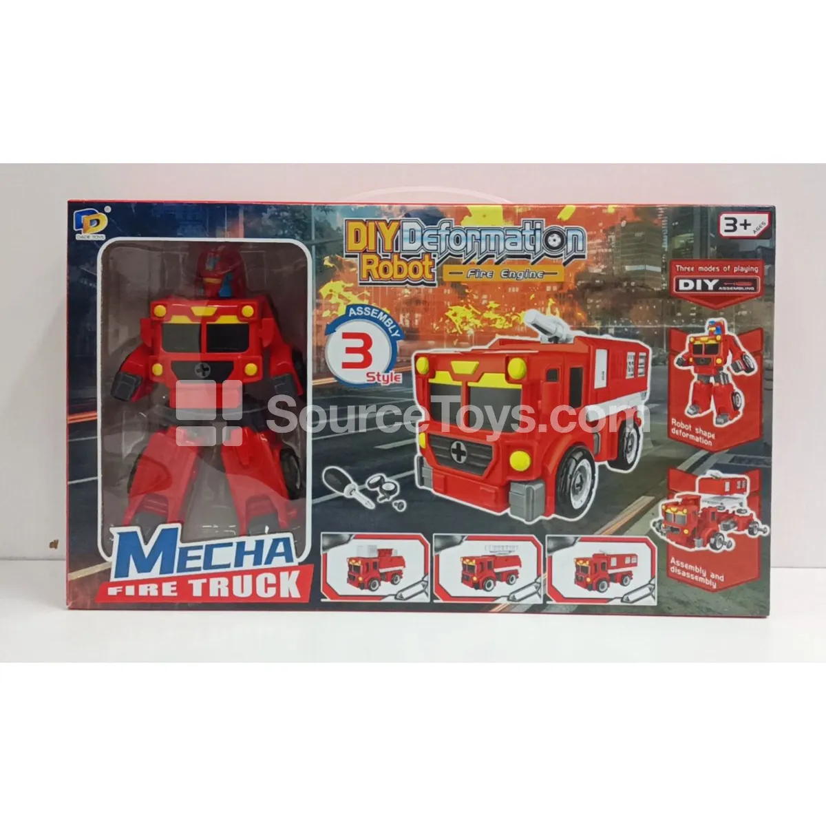 DIY Assembly Transforming Fire Truck Model Kit (D622-H145ABC) DIY Assembly Transforming Fire Truck Model Kit (D622-H145ABC)