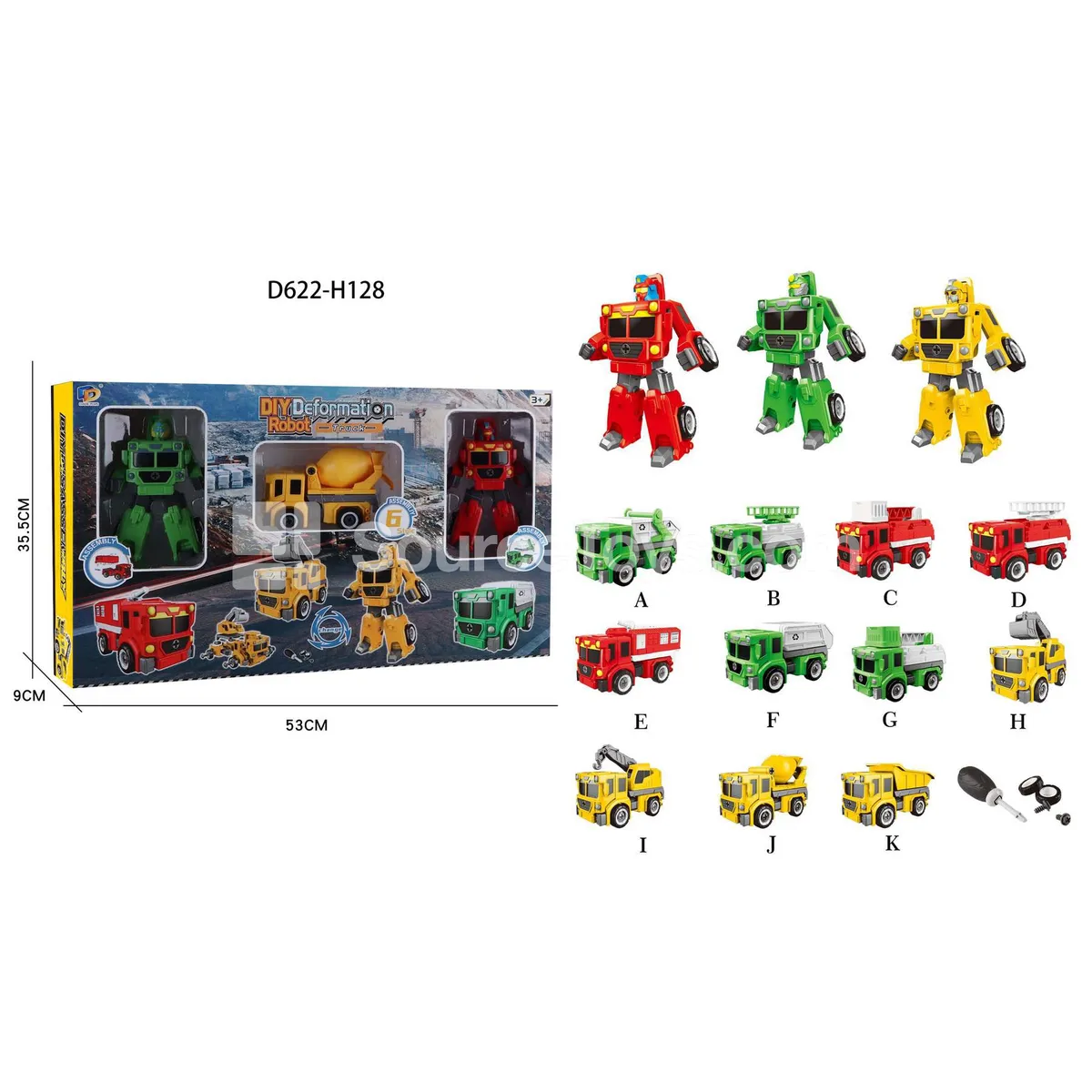 DIY Assembly Transforming Vehicle Model Kit (D622-H128) DIY Assembly Transforming Vehicle Model Kit (D622-H128)