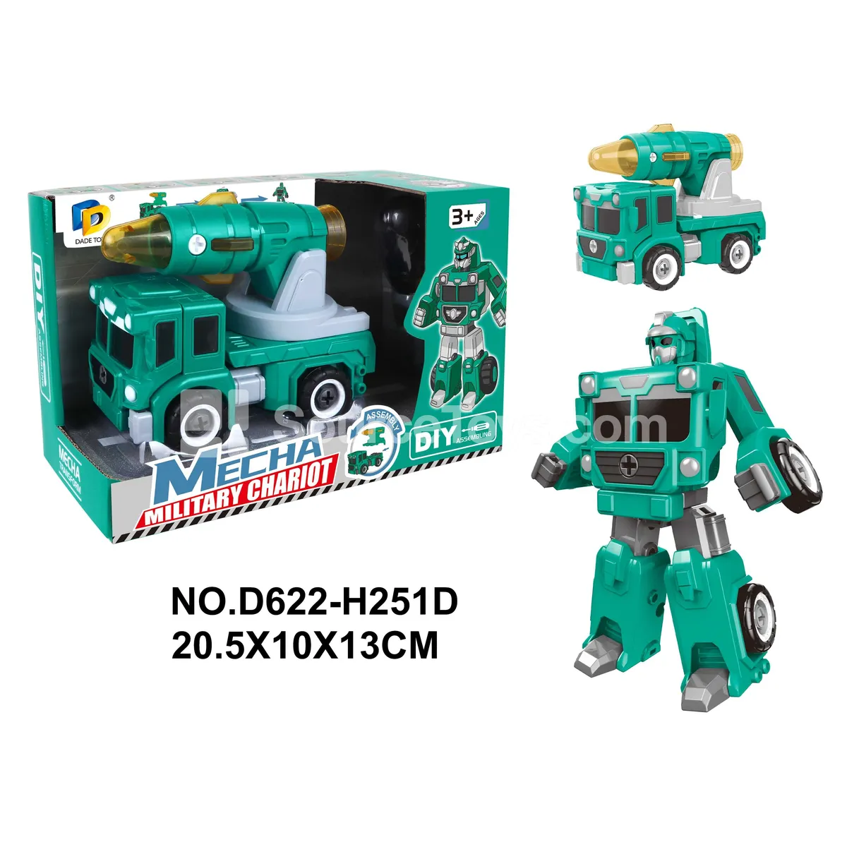 DIY Transforming Rocket Car Model Kit (D622-H251D) DIY Transforming Rocket Car Model Kit (D622-H251D)